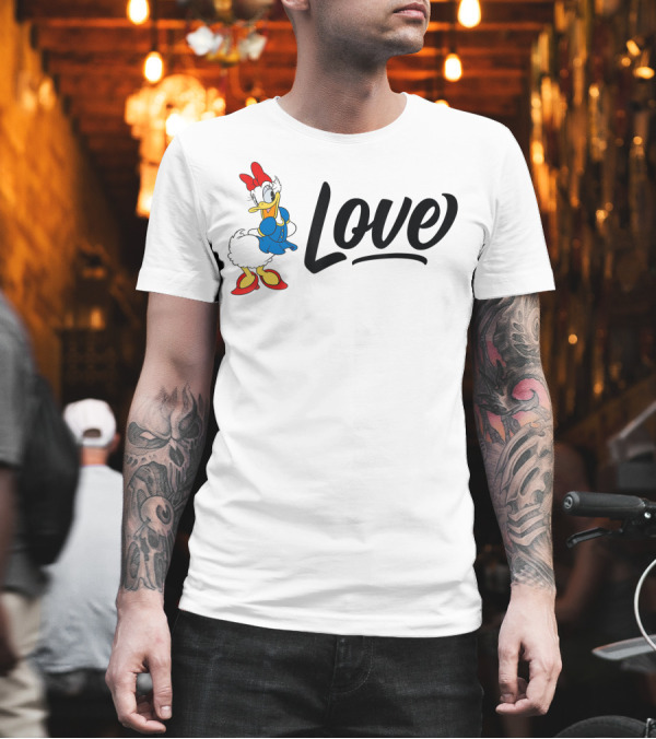 Daisy Duck Love Disney Iconic Character Expression T-Shirt Daisy Duck Love Disney Iconic Character Expression T-Shirt
