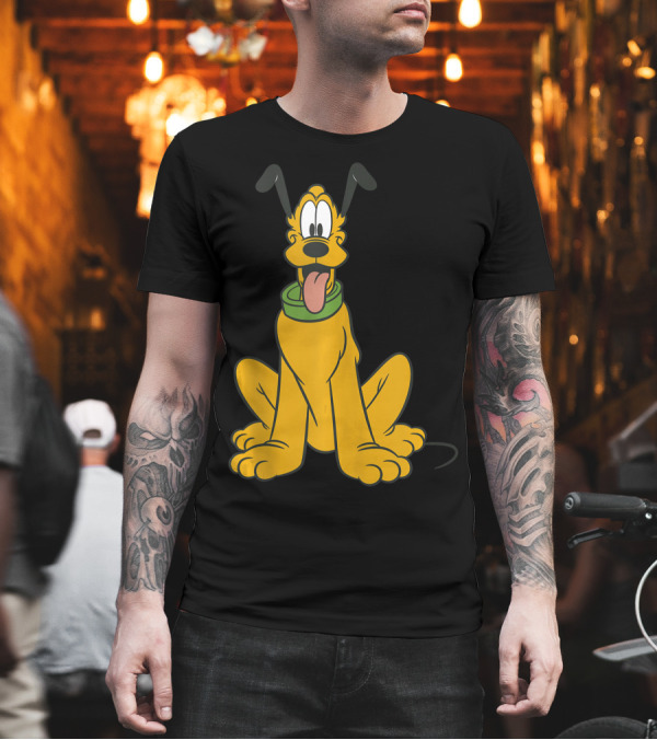Disney Mickey And Friends Traditional Style Pluto Character T-Shirt Disney Mickey And Friends Traditional Style Pluto Character T-Shirt