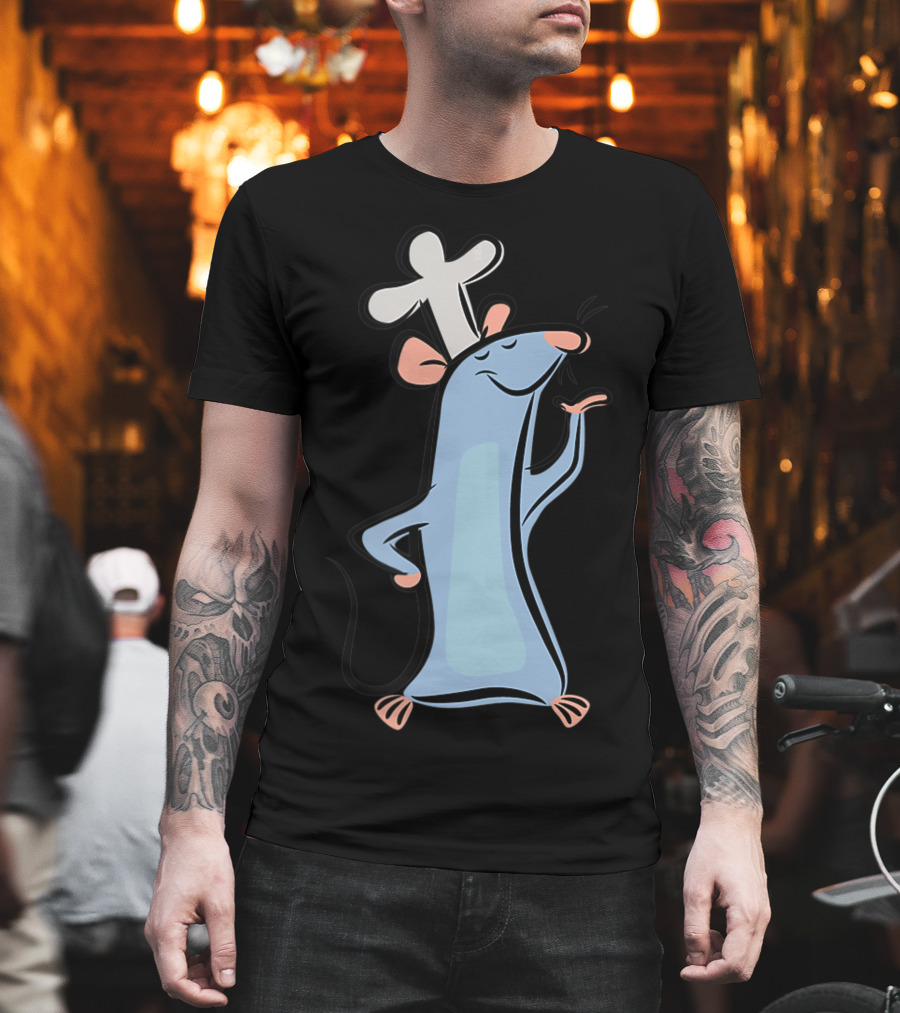 Disney Pixar Ratatouille Chef Remy Watercolor Artful Pose T-Shirt