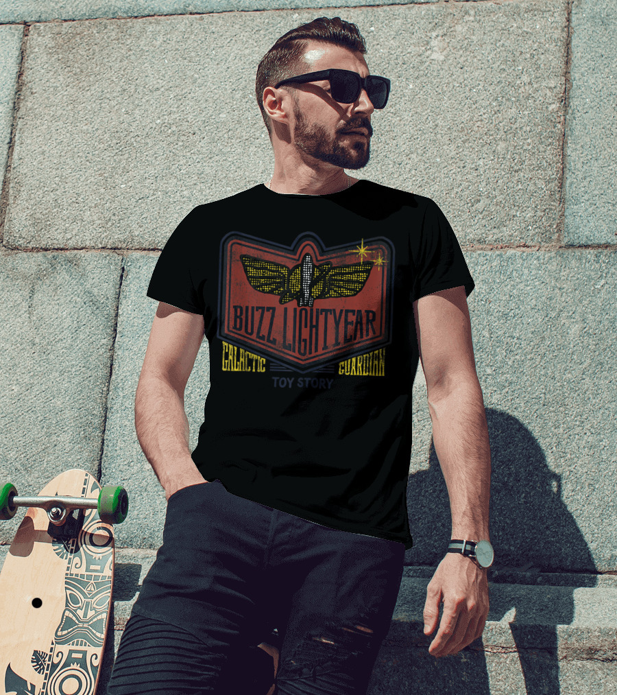 Toy Story Buzz Lightyear Galactic Guardian Badge T-Shirt
