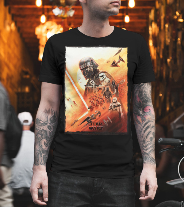 Star Wars The Rise Of Skywalker Kylo Ren Epic Battle Scene T-Shirt Star Wars The Rise Of Skywalker Kylo Ren Epic Battle Scene T-Shirt