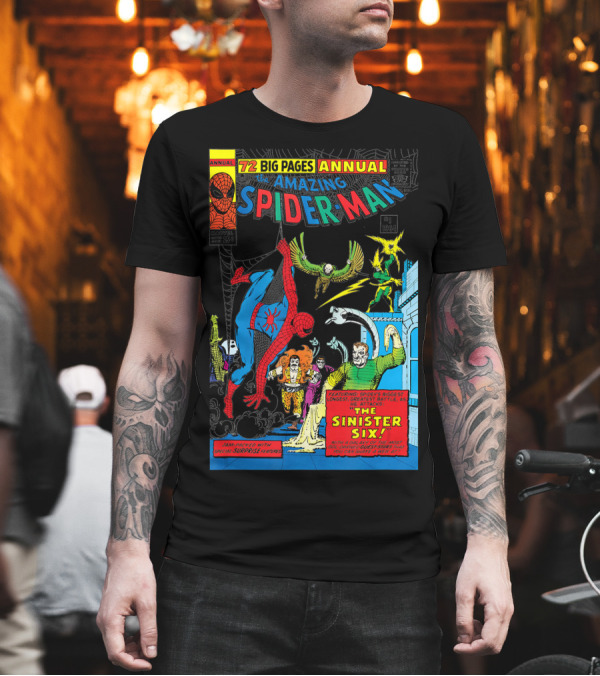72 Big Pages Annual The Amazing Spider-Man The Sinister Six Featuring Stan Lee Steve Ditko Villains T-Shirt 72 Big Pages Annual The Amazing Spider-Man The Sinister Six Featuring Stan Lee Steve Ditko Villains T-Shirt