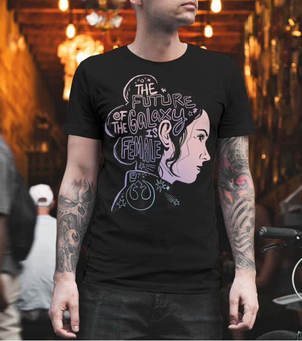 Star Wars The Future of the Galaxy is Female with Rebel Alliance Emblem T-Shirt Star Wars The Future of the Galaxy is Female with Rebel Alliance Emblem T-Shirt