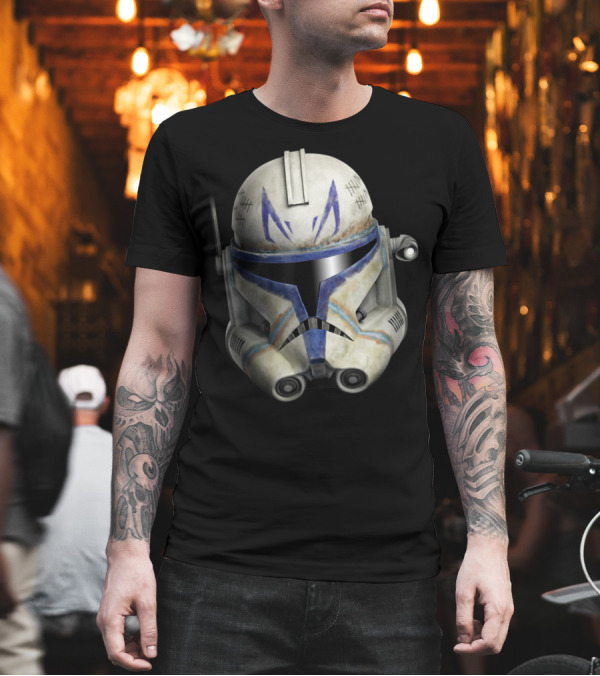Star Wars The Clone Wars Clone Captain Rex Helmet T-Shirt Star Wars The Clone Wars Clone Captain Rex Helmet T-Shirt