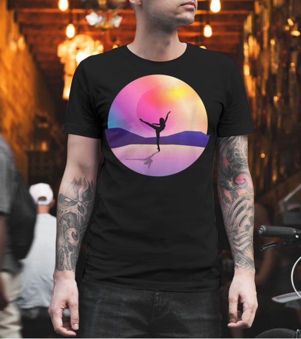 Intergalactic Ballerina Dancing Under a Cosmic Rainbow Sky T-Shirt Intergalactic Ballerina Dancing Under a Cosmic Rainbow Sky T-Shirt