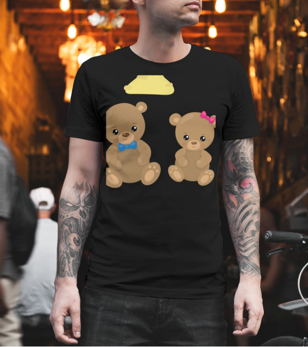 Goldilocks And The Three Bears Cute Bear Characters With Bow Tie And Bow T-Shirt Goldilocks And The Three Bears Cute Bear Characters With Bow Tie And Bow T-Shirt