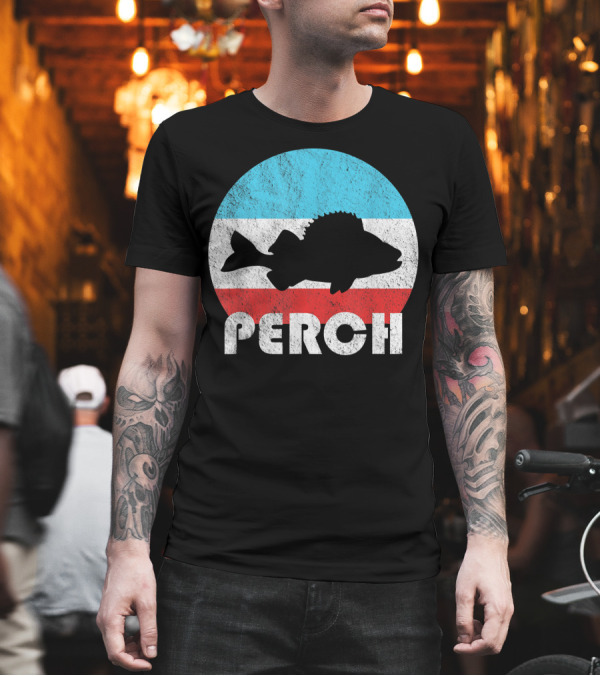 Perch Fish Fishing Vintage Retro T-Shirt Perch Fish Fishing Vintage Retro T-Shirt