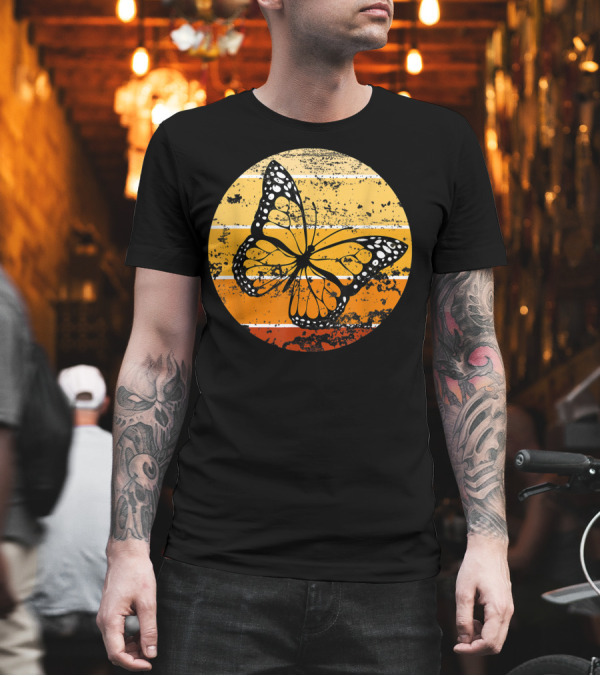 Monarch Butterfly Vintage Nature Earth Day Retro Sunset T-Shirt Monarch Butterfly Vintage Nature Earth Day Retro Sunset T-Shirt