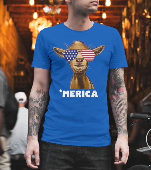 Patriotic Goat 'Merica Sunglasses T-Shirt Patriotic Goat 'Merica Sunglasses T-Shirt