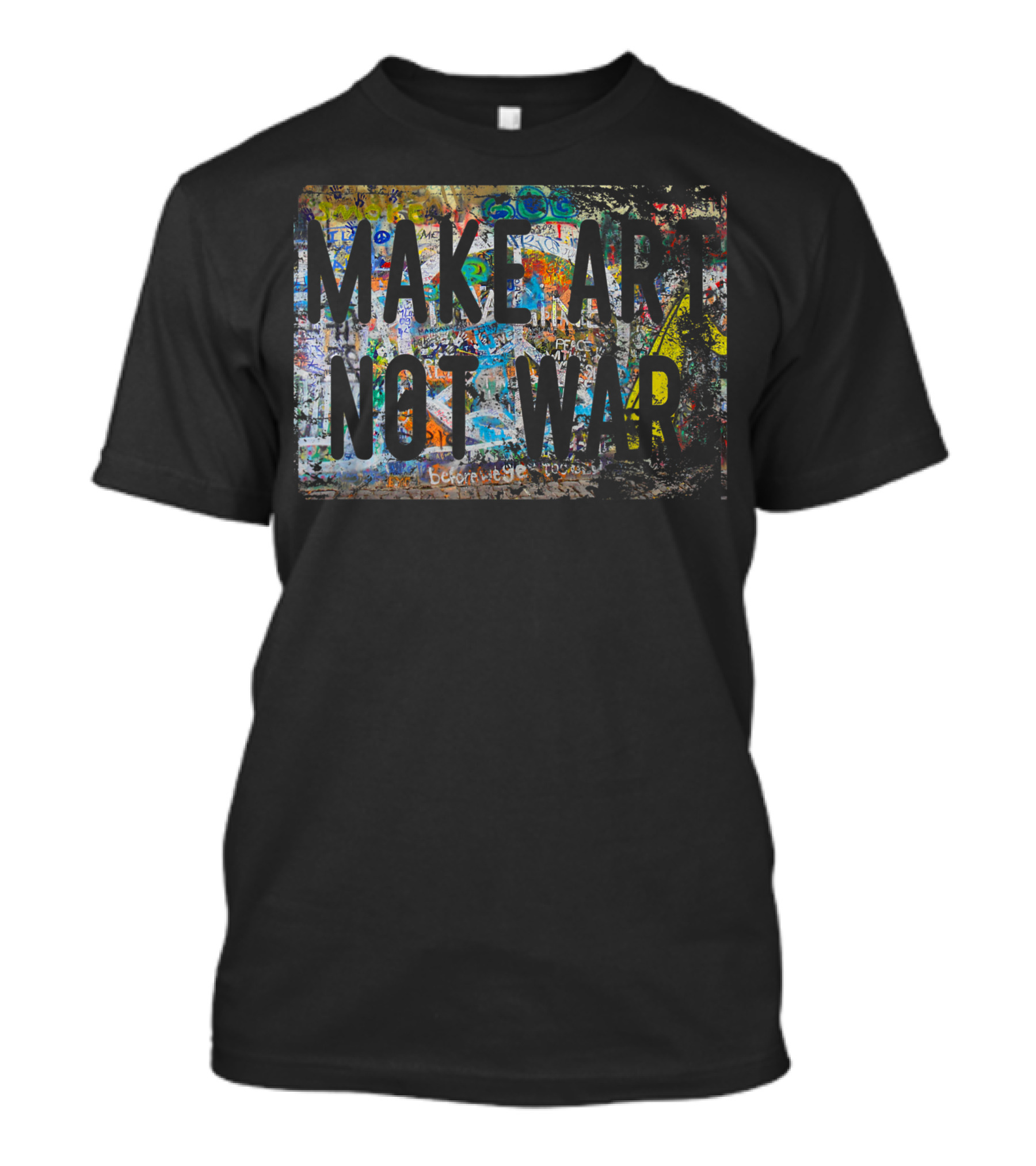 Make Art Not War Graffiti Hippy Peace Painting T-Shirt