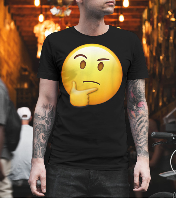 Thinking Emoji Sarcastic Smiley Emoji 8C Pondering Expression T-Shirt Thinking Emoji Sarcastic Smiley Emoji 8C Pondering Expression T-Shirt