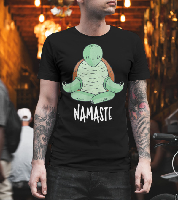 Namaste Vintage Yoga Turtle Meditating T-Shirt Namaste Vintage Yoga Turtle Meditating T-Shirt