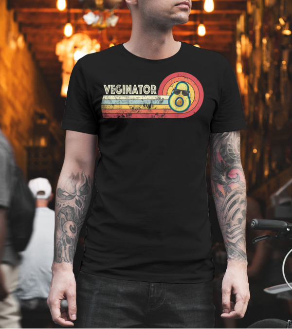 Veginator Avocado Sunglasses Vintage T-Shirt Veginator Avocado Sunglasses Vintage T-Shirt