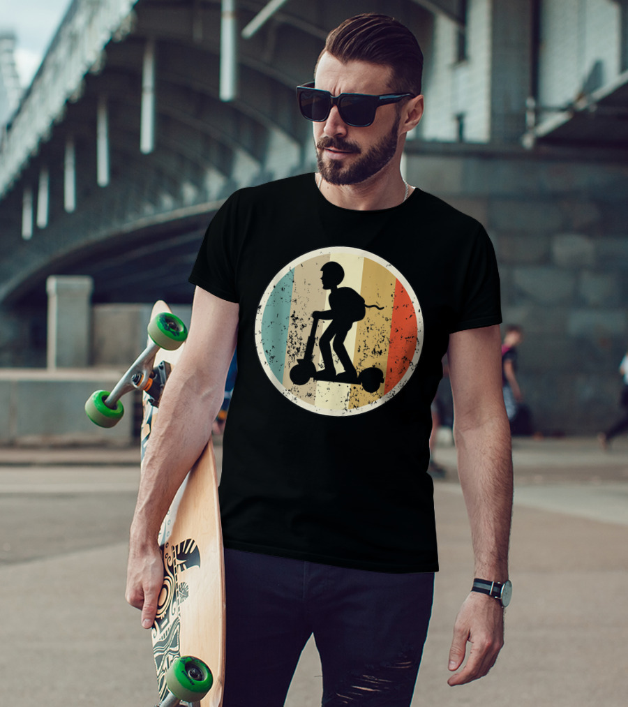 Escooter Electric Scooter Driver Vintage Retro T-Shirt
