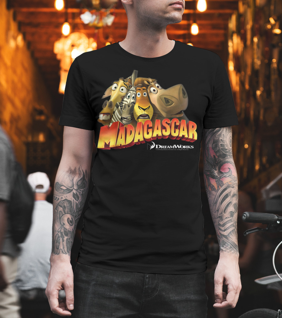 DreamWorks Madagascar Movie Characters Group Shot T-Shirt