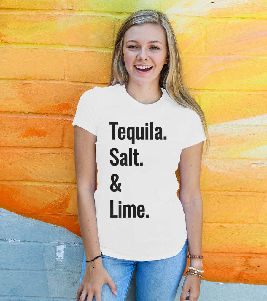 Tequila Salt And Lime Mexican Fiesta Outfit Drinker T-Shirt