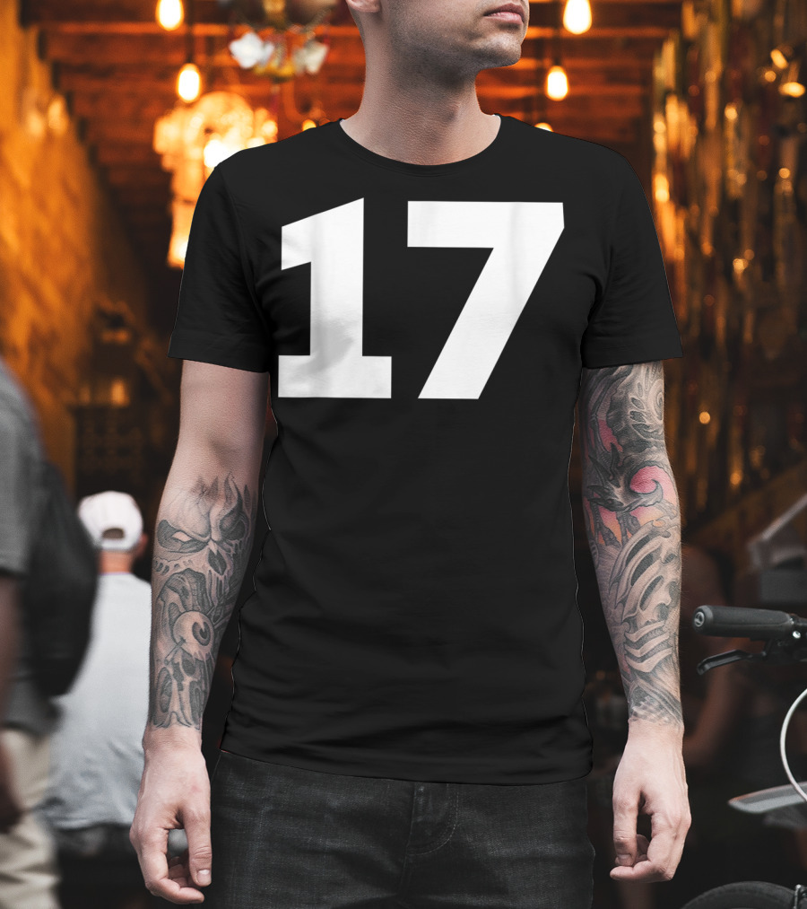 Number 17 Jersey Style Sport Team Group T-Shirt
