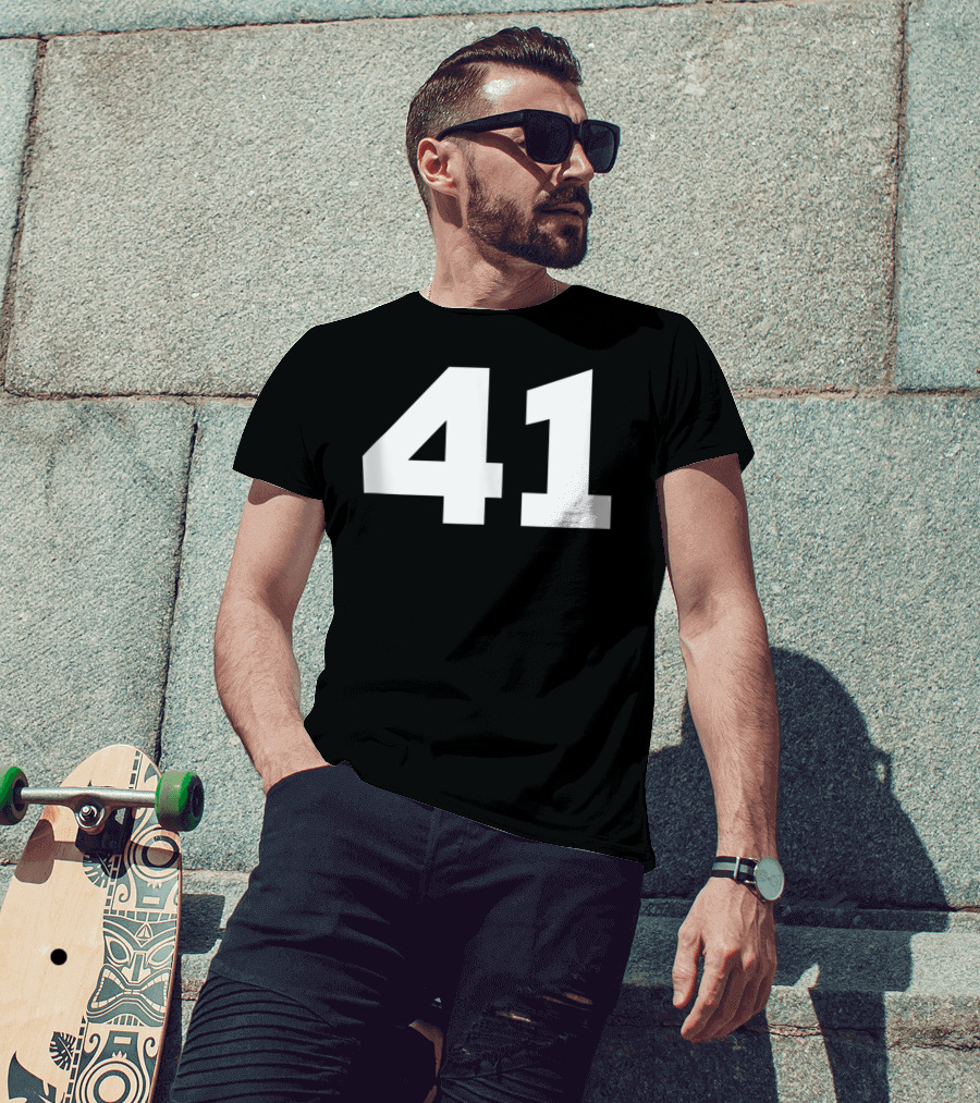 Number 41 Jersey Style Sport Team T-Shirt