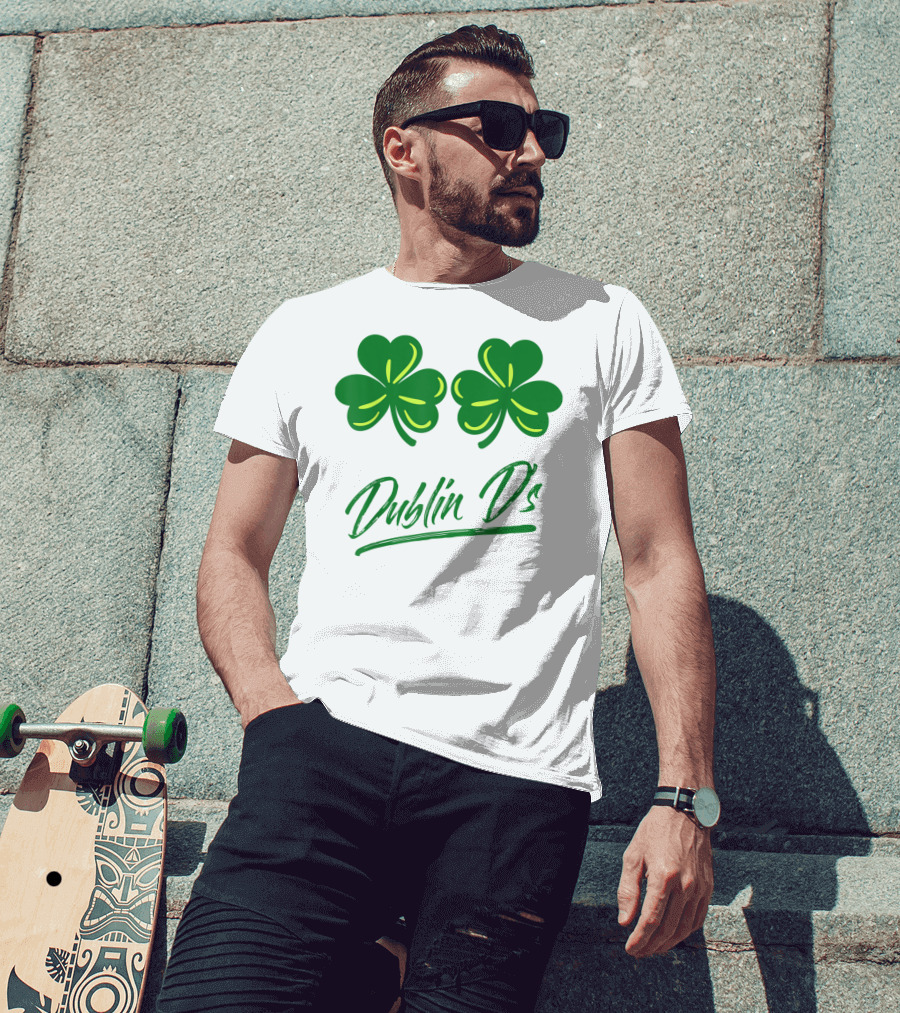 Dublin D's Shamrocks For Irish Women Girls Ladies T-Shirt
