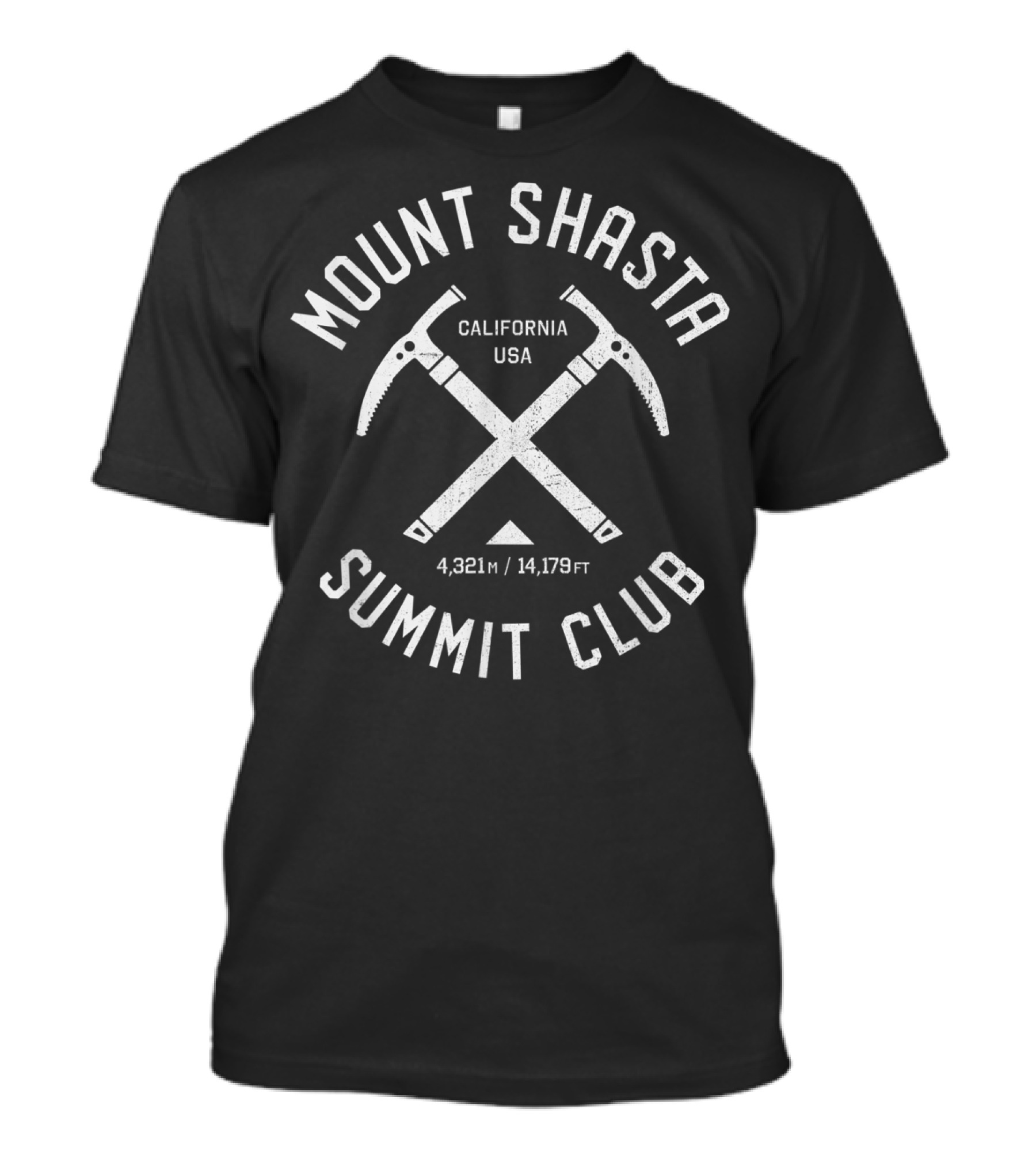Mount Shasta Summit Club California USA 4321m 14179ft T-Shirt