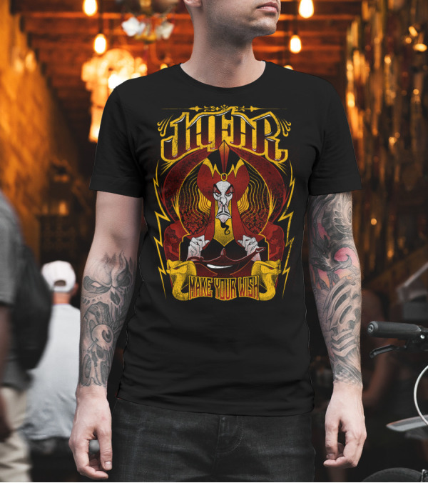 Disney Aladdin Jafar Make Your Wish Magical Lamp Villain T-Shirt Disney Aladdin Jafar Make Your Wish Magical Lamp Villain T-Shirt