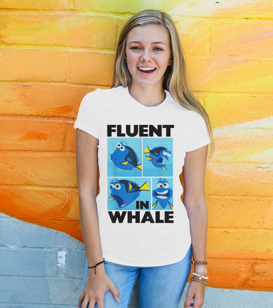 Disney Finding Dory Fluent In Whale Dory Expressions T-Shirt