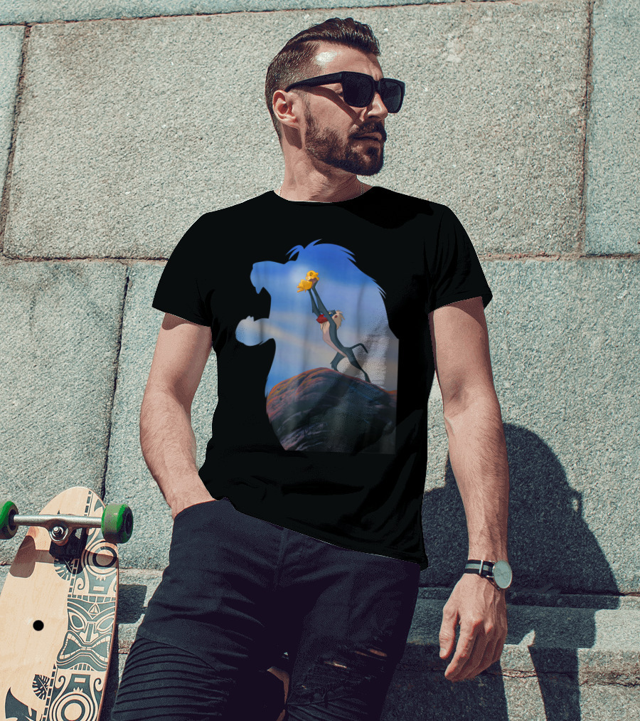 Disney Lion King Rafiki Lifting Baby Simba In Lion T-Shirt