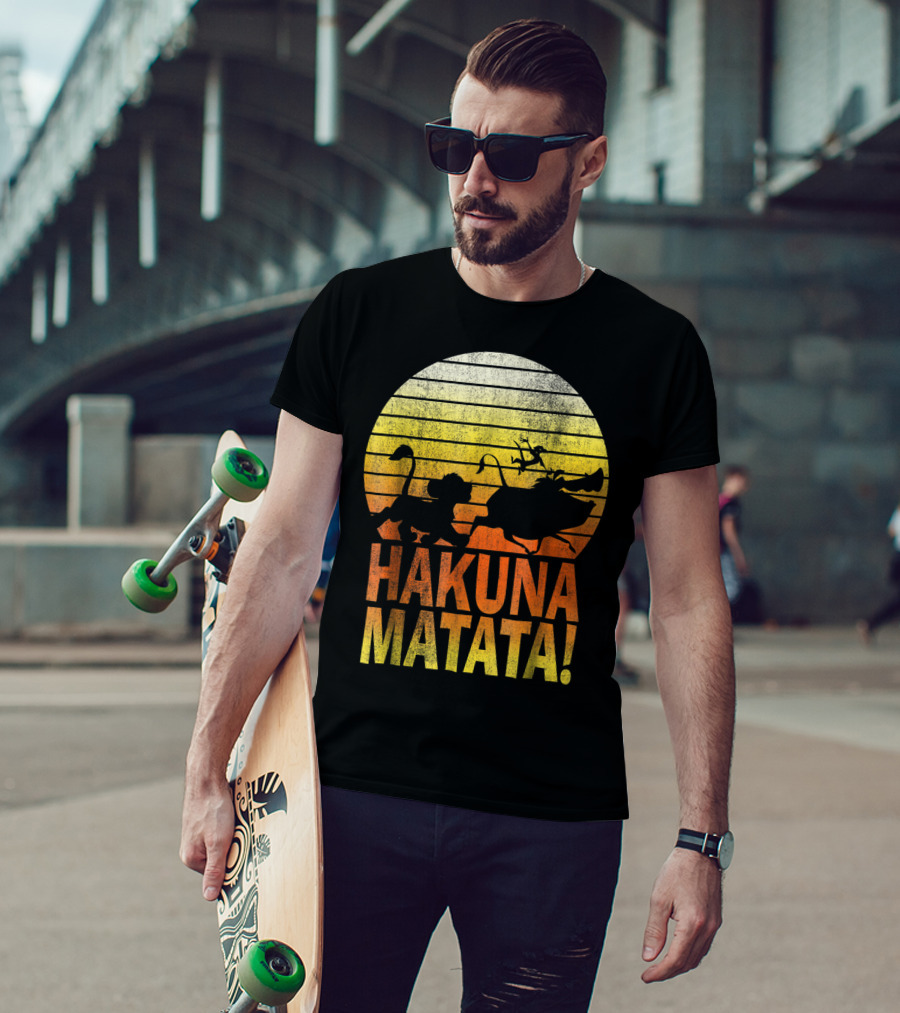 Disney Lion King Simba Pumbaa Timon Hakuna Matata Sunset T-Shirt