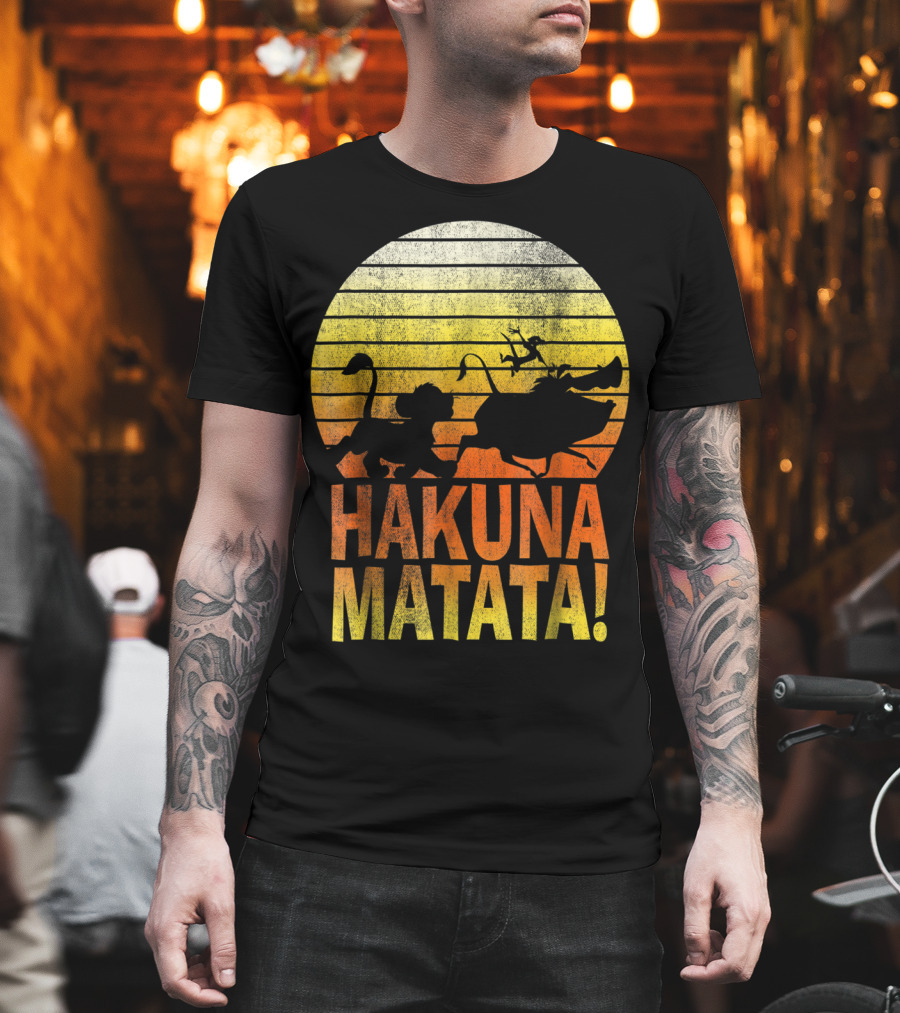 Disney Lion King Simba Pumbaa Timon Hakuna Matata Sunset T-Shirt