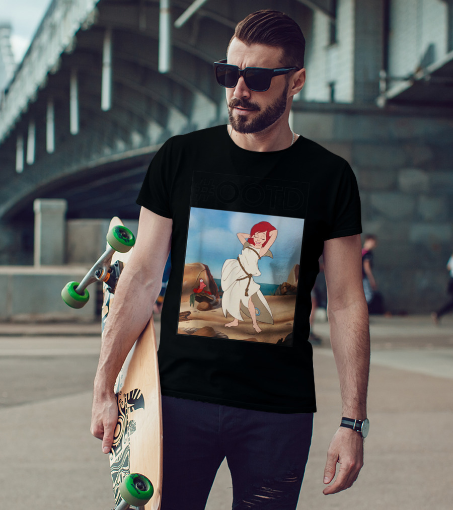 OOTD Disney Little Mermaid Ariel Beach Scene T-Shirt