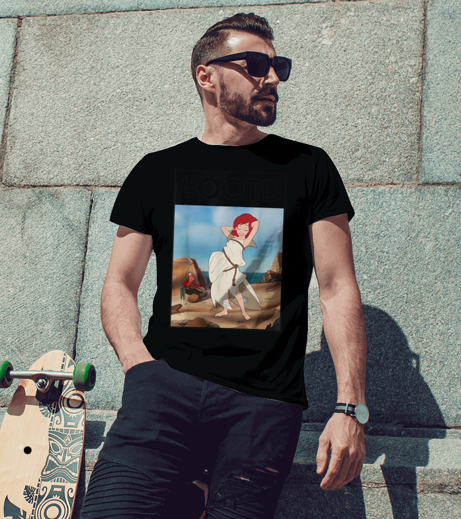 OOTD Disney Little Mermaid Ariel Beach Scene T-Shirt