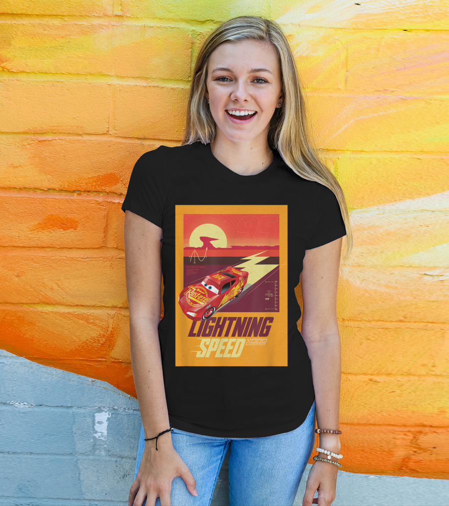 Lightning Speed Disney Pixar Cars McQueen 95 Racing Legends T-Shirt