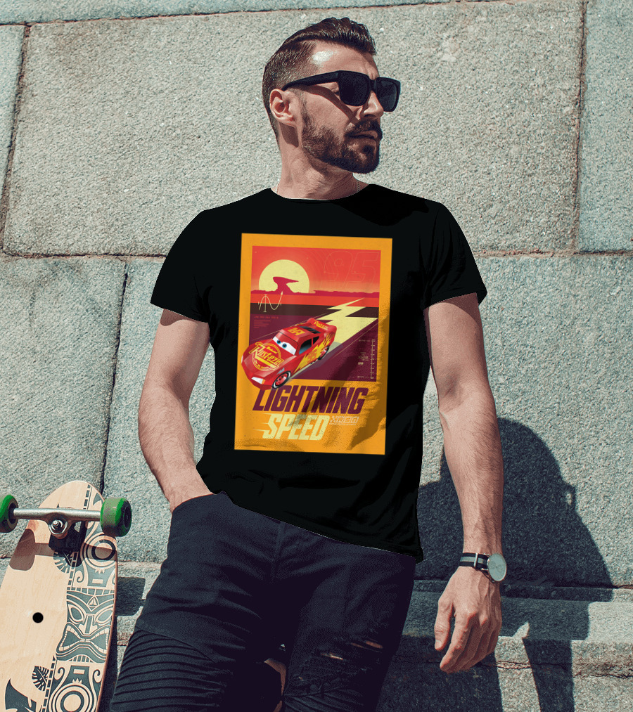 Lightning Speed Disney Pixar Cars McQueen 95 Racing Legends T-Shirt