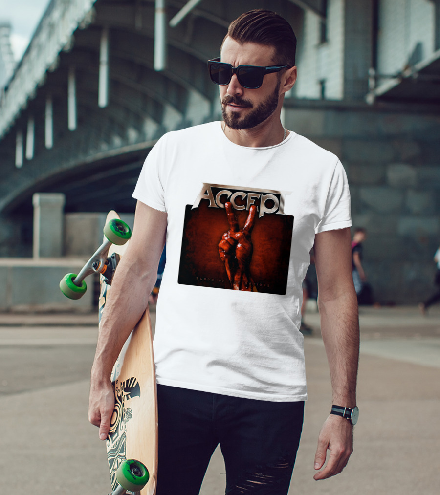 ACCEPT Blood Of The Nations Victory Hand Gesture T-Shirt