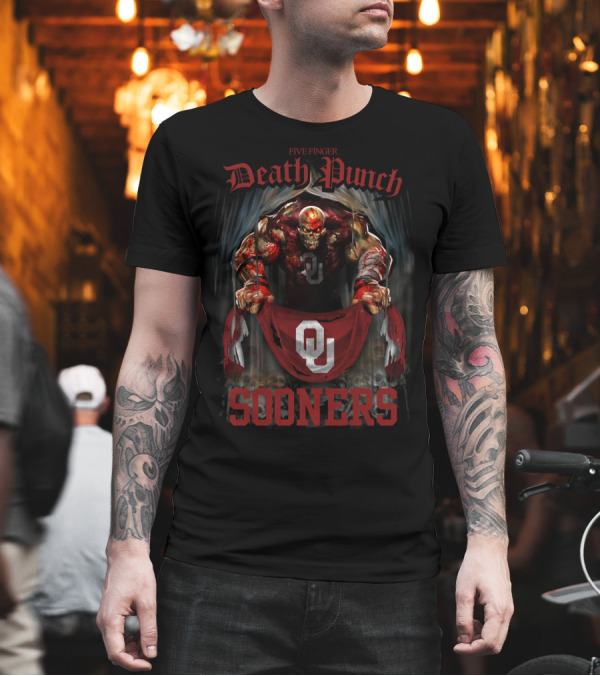Five Finger Death Punch Oklahoma Sooners OU T-Shirt Five Finger Death Punch Oklahoma Sooners OU T-Shirt