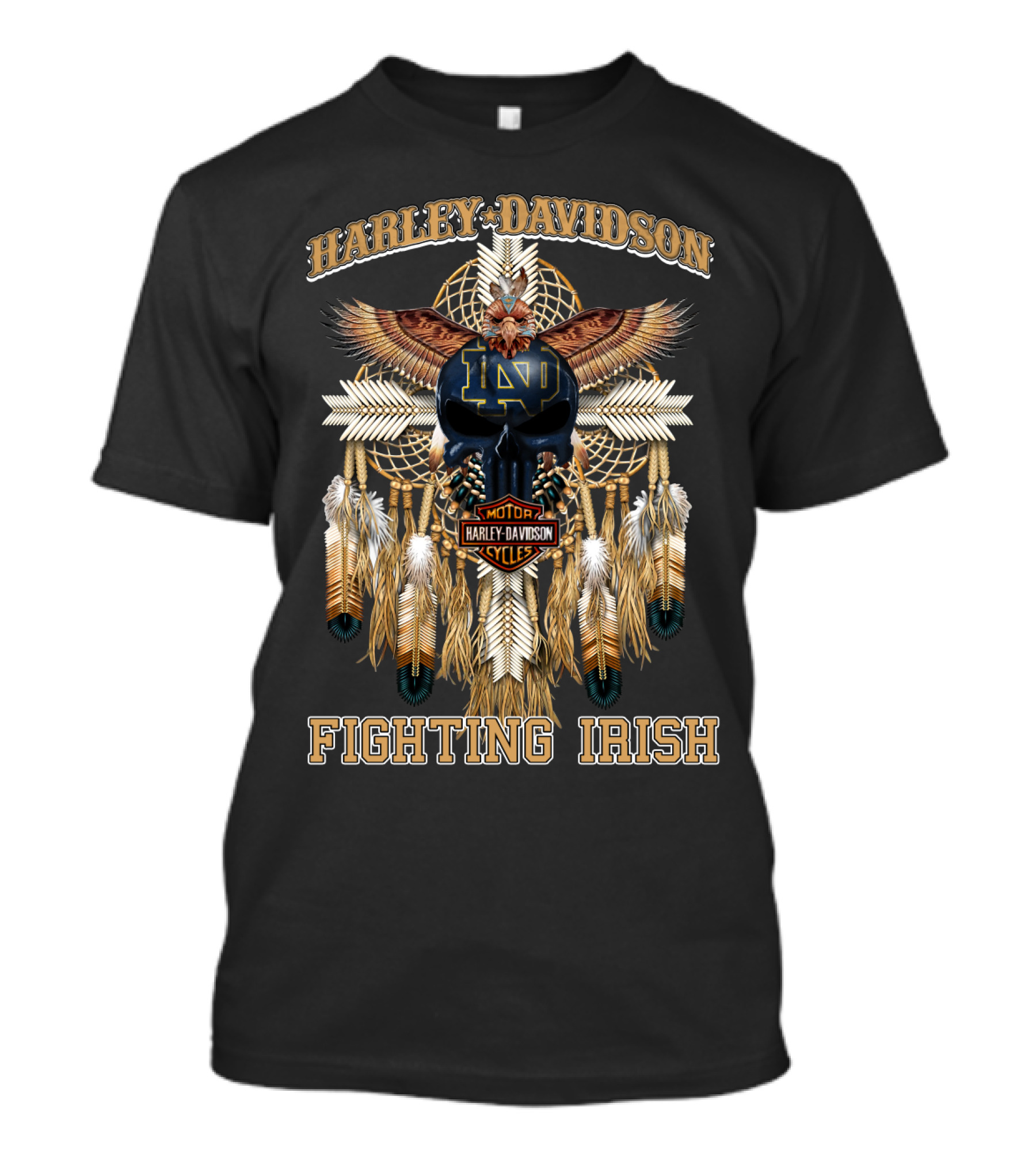 Harley Davidson Notre Dame Fighting Irish Motorcycles Nd T-Shirt