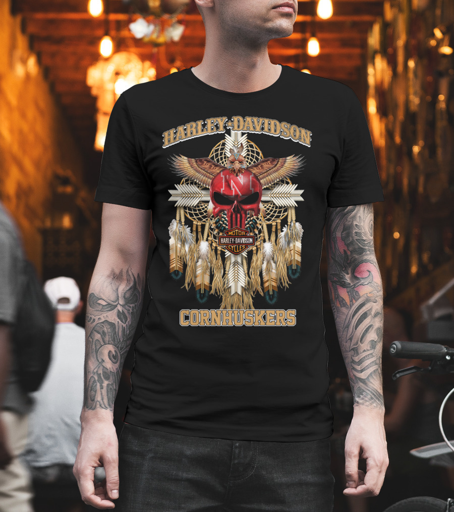 Harley Davidson Motor Cycles Cornhuskers N T-Shirt