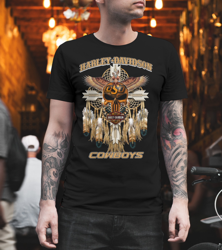 Harley Davidson Osu Cowboys Dreamcatcher T-Shirt
