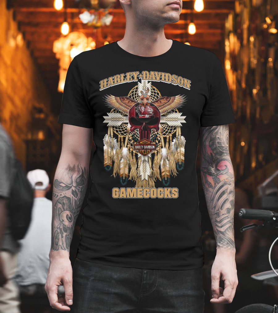 Harley Davidson Motorcycles Gamecocks Dreamcatcher T-Shirt