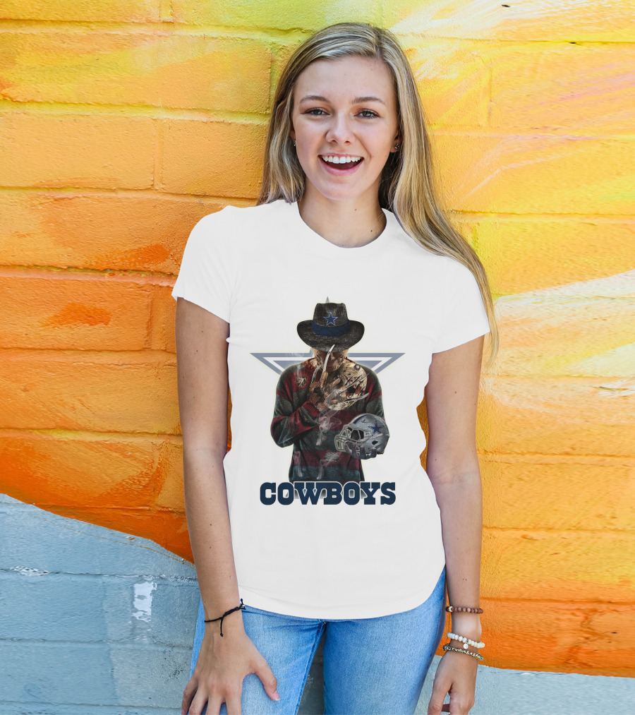 Jason Voorhees Dallas Cowboys Horror Crossover Cowboys Star T-Shirt