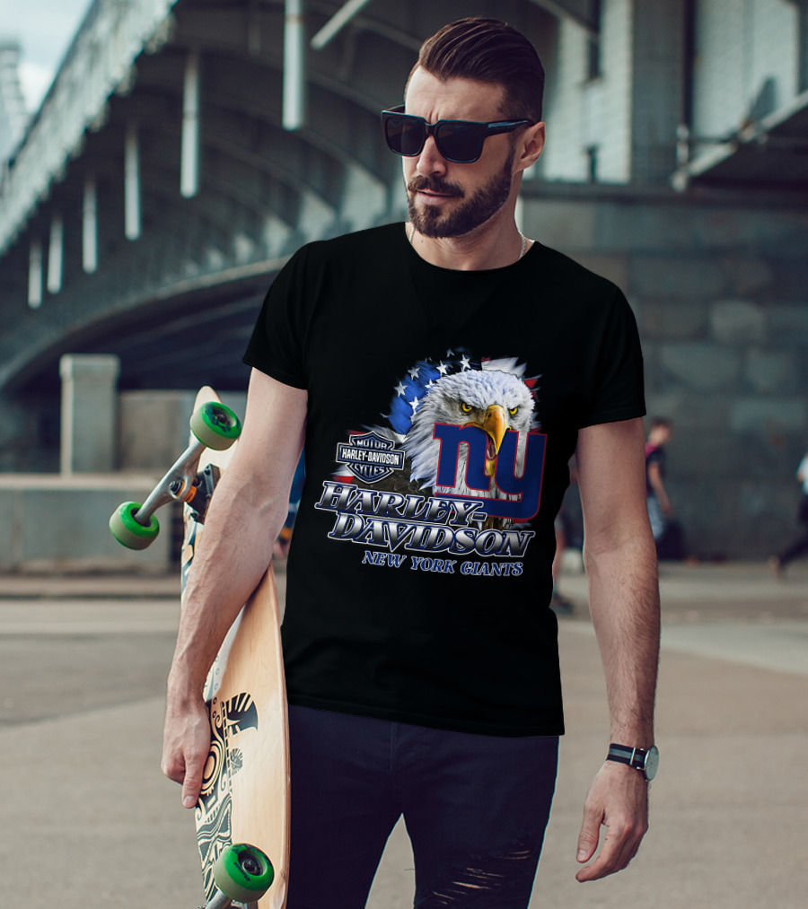 Harley Davidson New York Giants Nfl Eagles T-Shirt