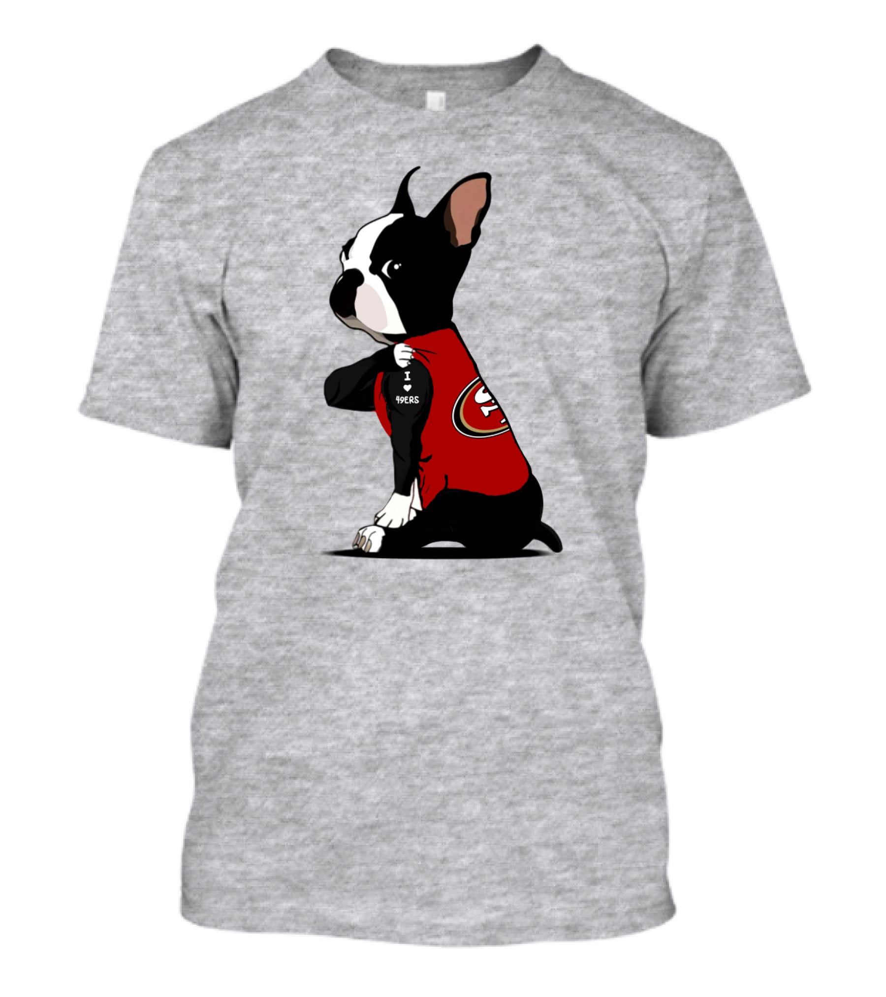 San Francisco 49ers Bulldog I Love 49ers T-Shirt