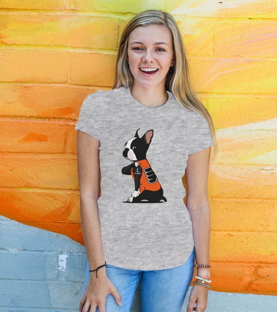 Philadelphia Flyers Bulldog I Love Flyers T-Shirt