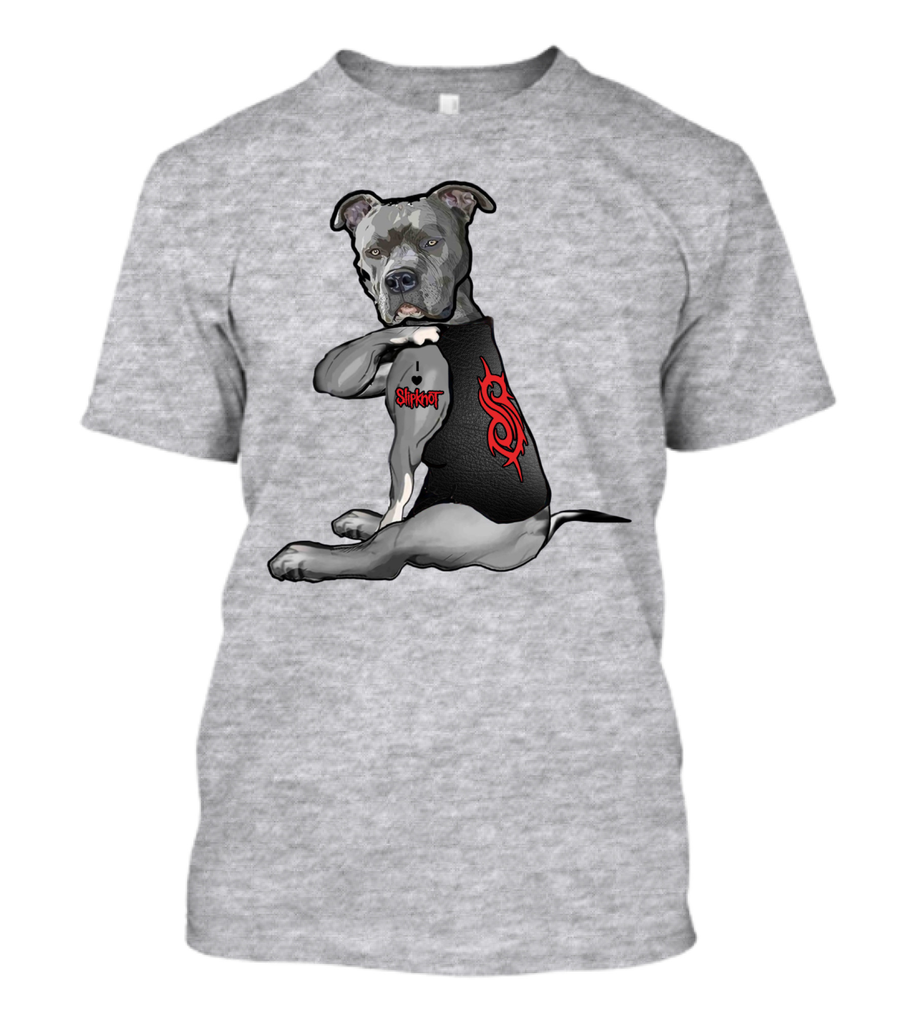 Slipknot Dog Ink Tattoo Icon With Band Logo And Vest T-Shirt