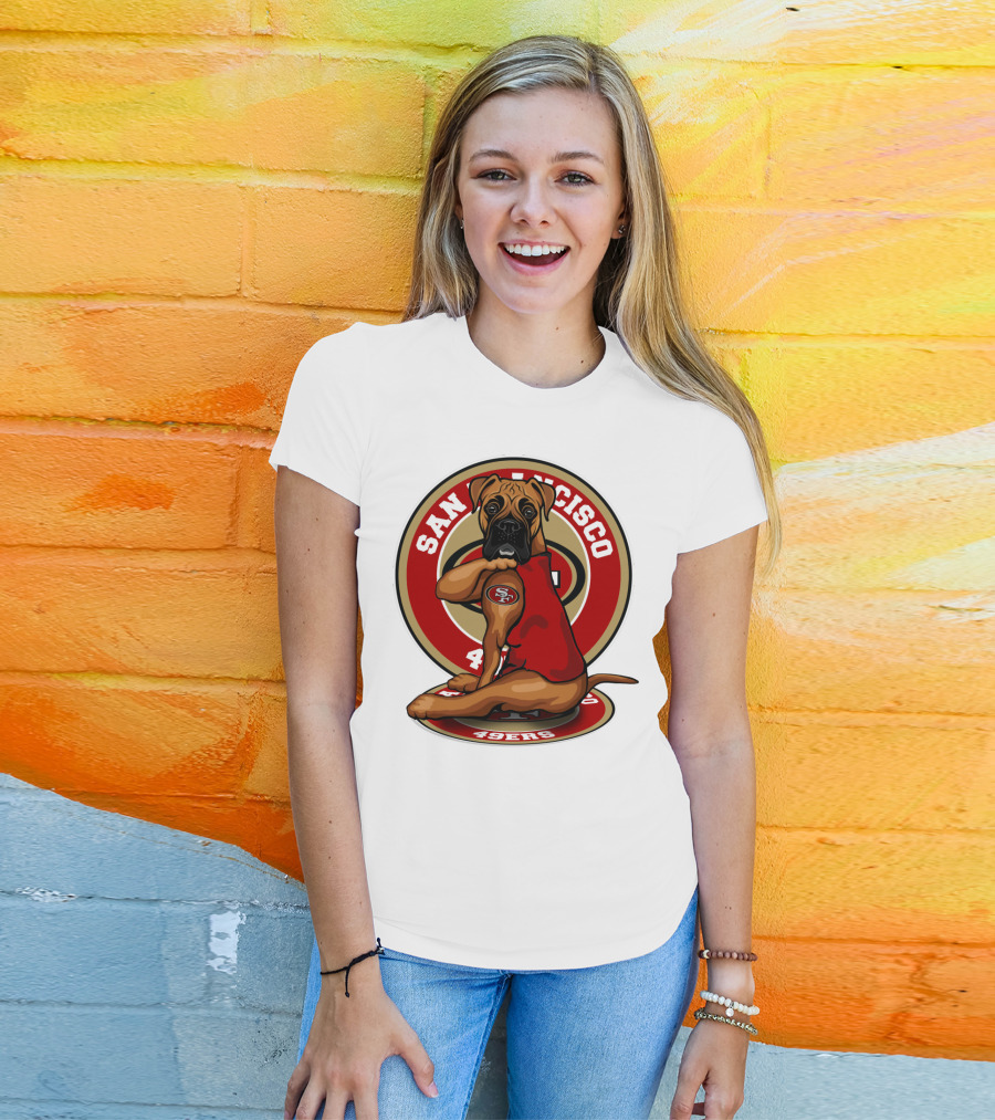 San Francisco 49ers Boxer Dog Nfl Team T-Shirt