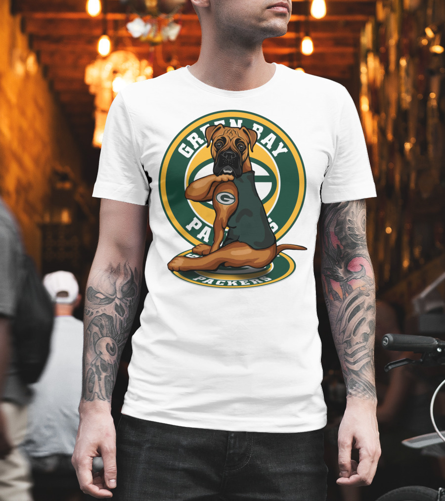 Green Bay Packers Boxer Dog T-Shirt