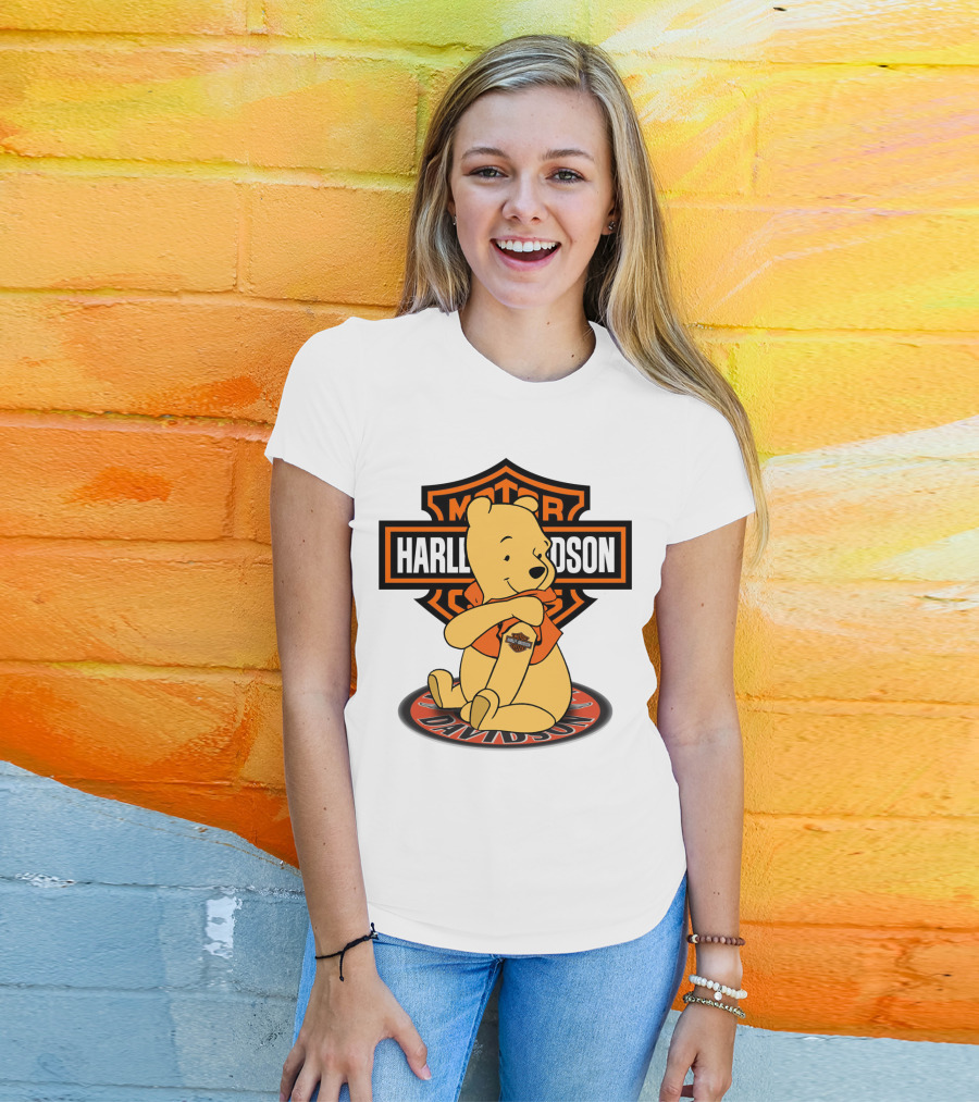 Harley Davidson Pooh Bear Iconic Motor Style T-Shirt