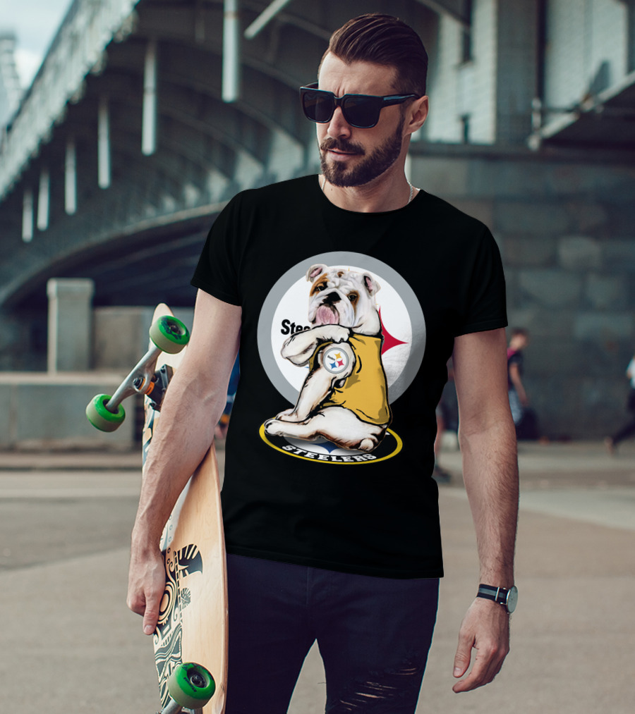 Steelers Bulldog Steelers Football T-Shirt