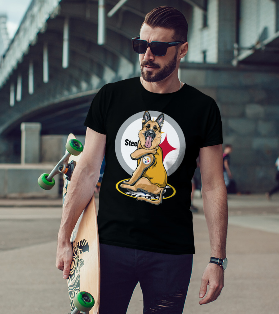 Steelers German Shepherd Loyal Fan With Team Logo T-Shirt