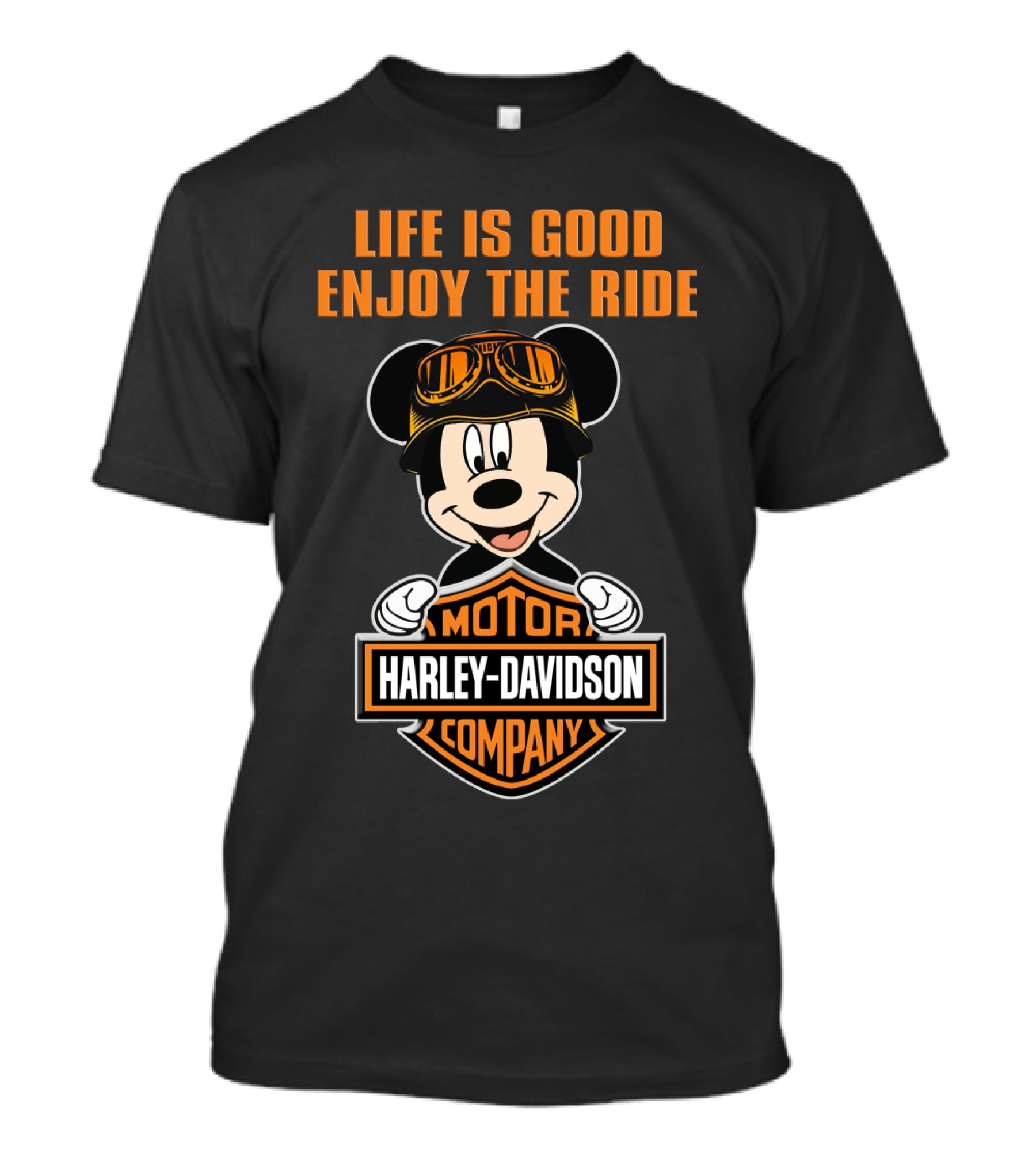 Life Is Good Enjoy The Ride Harley Davidson Mickey Moto Company T-Shirt